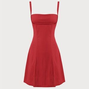 Rihoas Red A-Line Slip Mini Dress